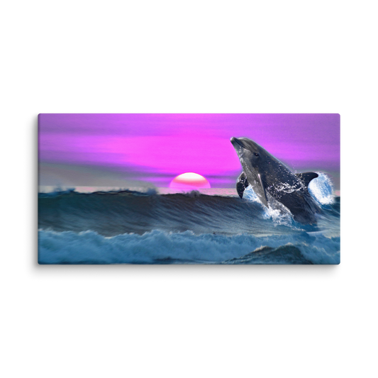 "The Dolphin Zone" - Matte Canvas